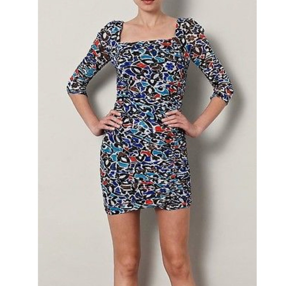 DVF Diane Von Furstenberg Ruched Floral Dress
